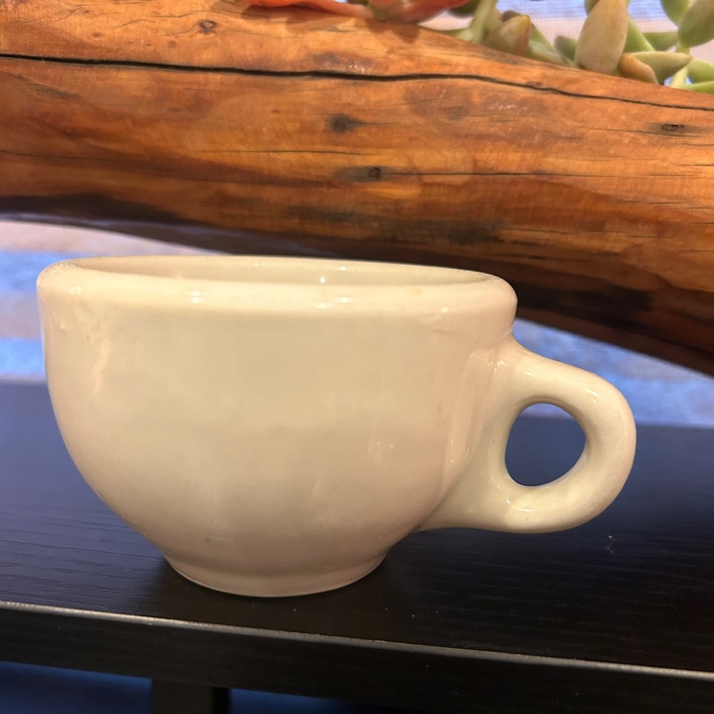 Vintage mug Sterling white